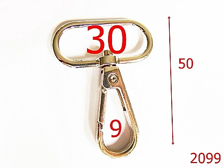 Carabine poseta - 2099/CARABINA 30MM/ZAMAC/NIKEL-30-mm---nichel---5i4-5E4--