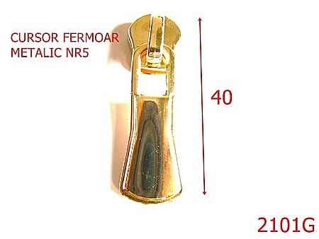 Cursori fermoar metalic - 2101G/CURSOR FERMOAR METALIC NR5 /GOLD LIGHT-Nr 5-mm---gold light---2E4--