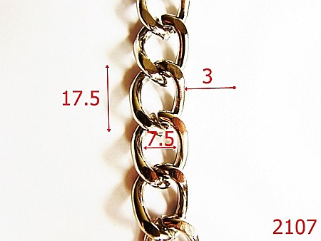 Lant poseta - 2107/LANT METALIC/OTEL/NIKEL-13.5-mm---nichel---7I6--