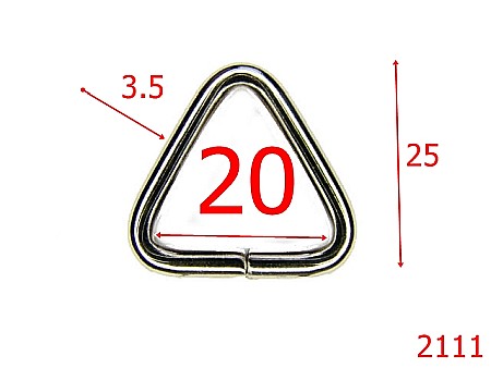 Inele dreptunghiulare - 2111/INEL TRIUNGHIULAR 20MM*3.5MM/OTEL/NIKEL-20-mm-5-nichel-23B8----