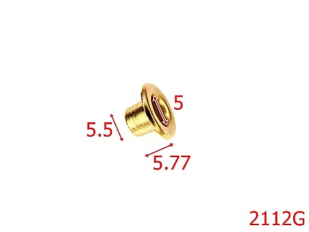 Ocheti - 2112G/OCHET 5MM/OTEL/GOLD  -5-mm---gold---2C7--