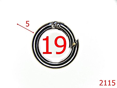 Inele carabina - 2115/INEL CARABINA 19MM*5MM/ZAMAC/NIKEL-19-mm-5-nichel-23D15-23D16----