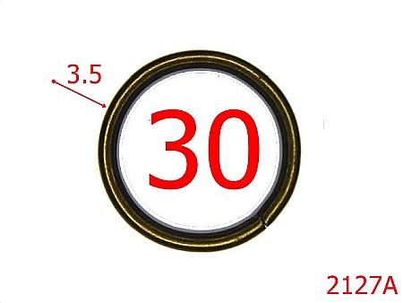 Inele rotunde - 2127A/INEL ROTUND 30MM*3.5MM/OTEL/ANTIC-30-mm-3.5-antic---4A3--