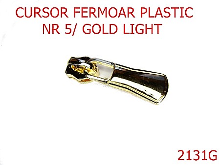 Cursori fermoar plastic - 2131G/CURSOR FERMOAR PLASTIC NR5/GOLD LIGHT-Nr 5-mm---gold light---2D5--