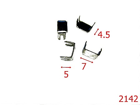 Accesorii metalice pentru marochinarie - 2142/BLOCAJ CAPAT FERMOAR NR 5/OTEL/NIKEL-7-mm---nichel-15A3--3F8--AN33