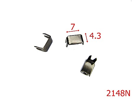 Accesorii metalice pentru marochinarie - 2148N/BLOCAJ CAPAT FERMOAR NR 5/OTEL/NEGRU-7-mm---negru--15A3---AM29