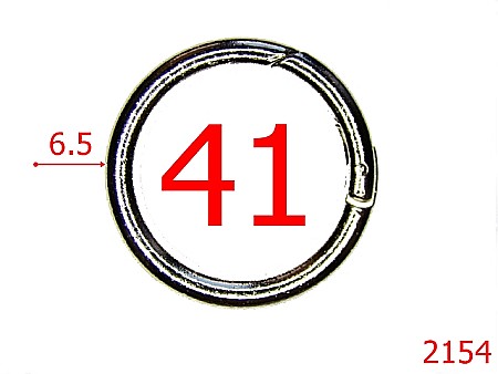 Inele carabina - 2154/INEL CARABINA 41MM*6.5MM/ZAMAC/NIKEL-41-mm-6.5-nichel-23D1-23E11----