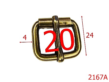 Catarame rola si 1 cui - 2167A/CATARAMA CU ROLA 20MM/OTEL/ANTIC-20-mm-4-antic-7C6--6J7-6J4--