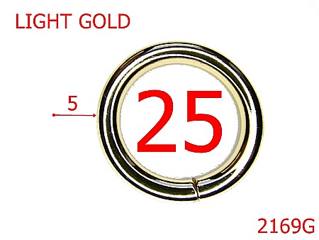 Inele rotunde - 2169G/INEL O 35MM*5MM/OTEL/GOLD LIGHT-25-mm-5-gold light-4F5-4E.5-4H4-4A6--