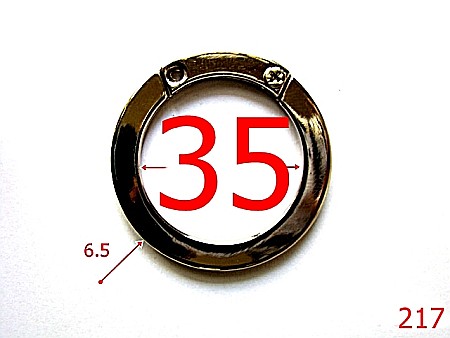 Inele carabina - 217/INEL POSETA-35-mm-6.5-nichel-----T34