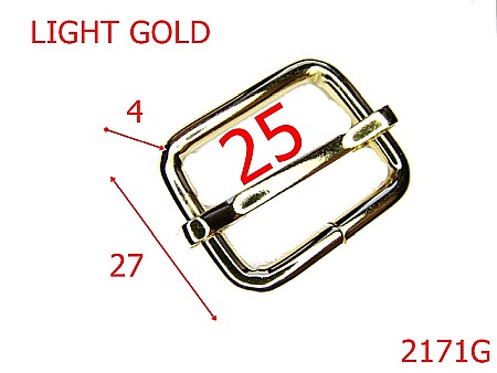 Catarame cu reglaj - 2171G/CATARAMA REGLAJ 25MMX4MM/OTEL/GOLD LIGHT-25-mm-4-gold light--4G8---
