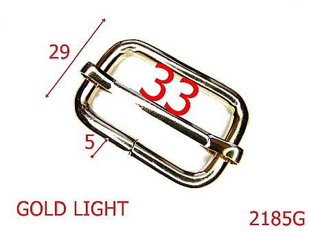 Catarame cu reglaj - 2185G/CATARAMA REGLAJ 33MM*5MM/OTEL/GOLD LIGHT-33-mm-5-gold light--4j8-4i8-1C6-1A6--4B-