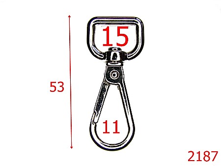 Carabine poseta - 2187/CARABINA 15 MM /ZNMAC/IKEL-15-mm---nichel-5F2--5D5--