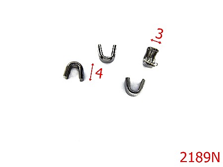 Accesorii metalice pentru marochinarie - 2189N/DINTE BLOCAJ SUPERIOR FERMOAR 3MM/NEGRU-3-mm---negru-AM3----AL3