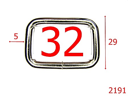 Inele dreptunghiulare - 2191/INEL  DREPTUNGHIULAR 32MM*5MM/OTEL/NIKEL-32-mm-5-nichel-3K6--3K4--