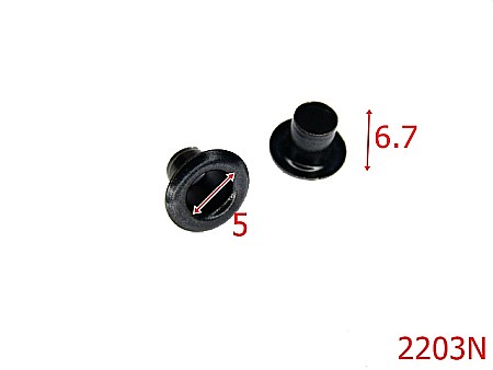 Ocheti - 2203N/OCHET 5MM PICIOR LUNG /OTEL/NEGRU-5-mm---negru---2B6--