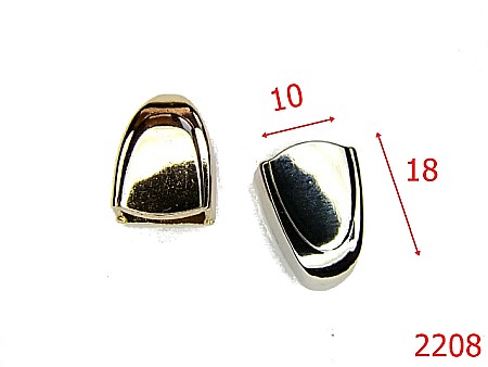 Terminatie fermoar - 2208/TERMINATIE  FERMOAR ORNAMENTAL /ZMAC/NIKEL-10-mm---nichel--11B3---P7