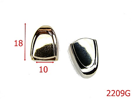 Terminatie fermoar - 2209G/TERMINATIE  FERMOAR ORNAMENTAL /ZMAC/GOLD LIGHT-10-mm---gold light-11B-11B3-4L5--