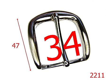 Catarame curea barbati - 2211/CATARAMA PANTALON 34MM/ZAMAC/NIKEL-34-mm---nichel---6D2--AM28