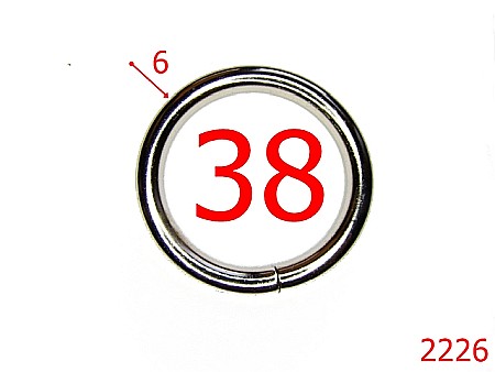 Inele rotunde - 2226/INEL O 38MM*6MM/OTEL/NIKEL-38-mm-6-nichel-4B4----