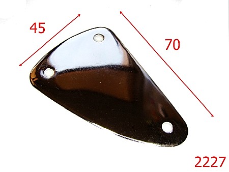 Accesorii metalice pentru marochinarie - 2227/ORNAMENT 70MMX40MM/OTEL/NIKEL-45x70-mm---nichel-----