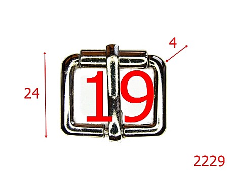 Catarame - 2229/CATARAMA 19MM*4MM/ZAMAC/NIKEL-19-mm---nichel-----