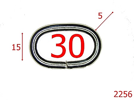 Inele ovale - 2256/INEL OVAL 3 CM OTEL GROSIME SARMA  5 MM/NICHEL-30-mm-5-nichel---3F6--