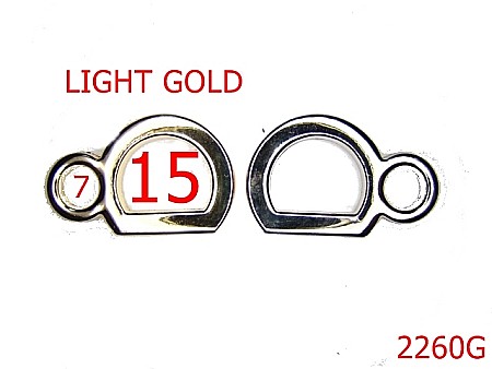 Inele D - 2260G/INEL DUBLA SUSTINERE 1.5 CM /ZAMAC/GOLD LIGHT-15-mm---gold light-----