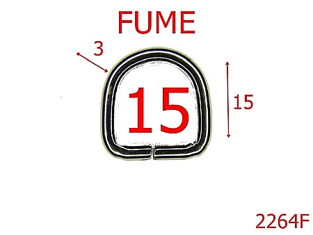 Inele D - 2264F/INEL INALT 1.5 CM OTEL , GROSIME 3 MM/ FUME-15-mm-3-fume---3C5--