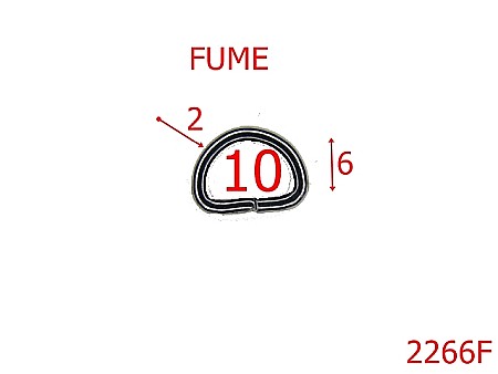 Inele D - 2266F/INEL D 10MM OTEL , GROSIMEA SARMEI 2 MM/FUME-10-mm-2-fume---3D5--