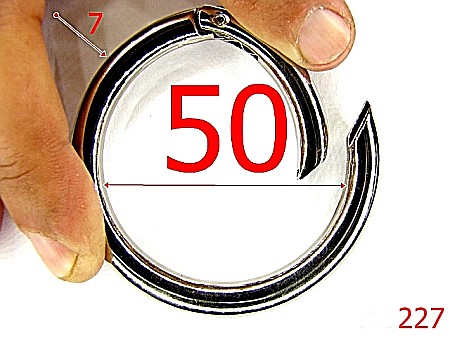 Inele - 227/INEL CARABINA 5 CM  X 7 MM  NIKEL-50-mm-7-nichel-23C6-23D9----