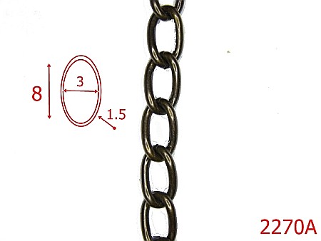 Lant poseta - 2270A/LANT OTEL SARMA 1.5 MM/3*8/ANTIC-1.5-mm-1.5-antic---7I6--