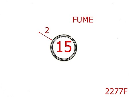 Inele rotunde - 2277F/INEL OTEL 15 MM ROTUND SARMA 2 MM/FUME-15-mm-2-fume---4C3--