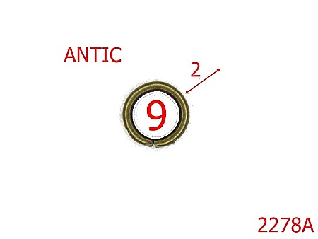 Inele rotunde - 2278A/INEL OTEL 9 MM ROTUND SARMA 2 MM/ANTIC-9-mm-2-antic--4E7-4D4-4C3--