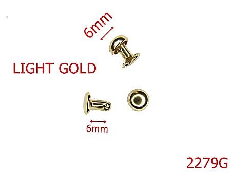 Riveti Capse rapide - 2279G/BUMBI OTEL ORNAMENTALI DIAM 6 MM /GOLD LIGHT-6-mm---gold light---4A8--
