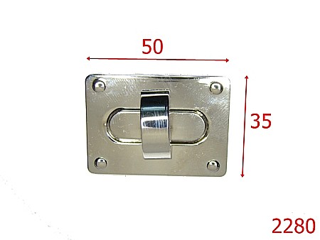 Inchizatori poseta - 2280/INCHIZATOARE ZAMAC 50X35 /NICHEL-50X35-mm---nichel---12J6-12K8-