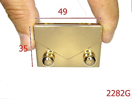 Inchizatori poseta - 2282G/INCHIZATOARE ZAMAC 49X35 /GOLD LIGHT-49X35-mm---gold light-----