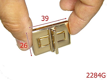 Inchizatori poseta - 2284G/INCHIZATOARE ZAMAC 39X26 /GOLD LIGHT-39X26-mm---gold light--12F8--14J11-