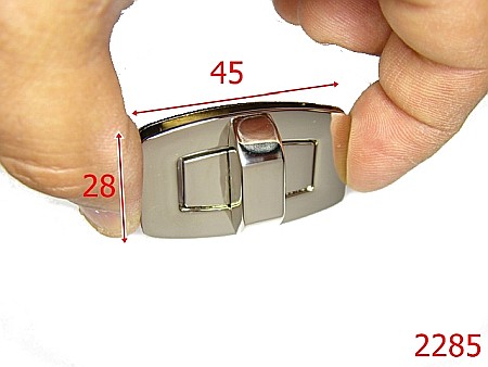 Inchizatori poseta - 2285/INCHIZATOARE ZAMAC 45X28 /NICHEL-45X28-mm---nichel---12L7-12L8-