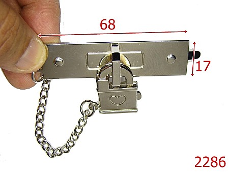 Accesorii metalice pentru marochinarie - 2286/ORNAMENT ZAMAC 68X17/NICHEL-68X17-mm---nichel-15A8--7D8/3F7--