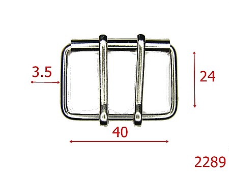 Catarame cu rola si 2 cuie - 2289/CATARAMA 4 CM OTEL CU ROLA /SARMA 3.5 MM/NICHEL-40-mm-3.5-nichel-7E.4-7G7-7G2-6G6-6G4/7D3/6F6--