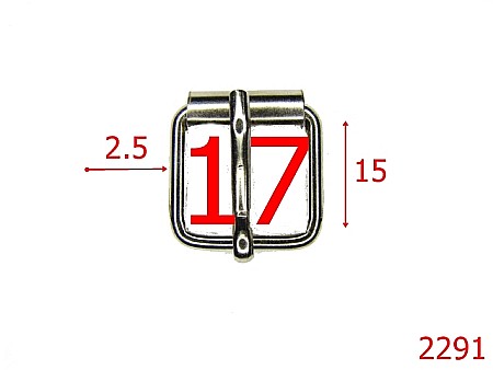 Catarame rola si 1 cui - 2291/CATARAMA  1.7 CM OTEL CU ROLA /SARMA 2.5 MM/NICHEL-17-mm-2.5-nichel---6F5--