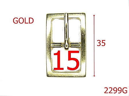 Catarame poseta - 2299G/CATARAMA  CU PUNTE 1.5 CM ZAMAC/GOLD-15-mm---gold-----