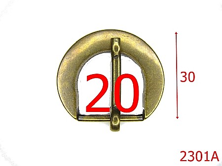 Catarame - 2301A/CATARAMA OVALA 2 CM ZAMAC/ANTIC-20-mm---antic-6K8--6A4--