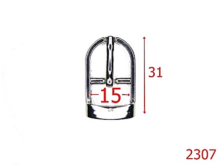 Catarame - 2307/CATARAMA  CU PUNTE 1.5 CM ,ZAMAC/ NICHEL-15-mm---nichel---6D3--