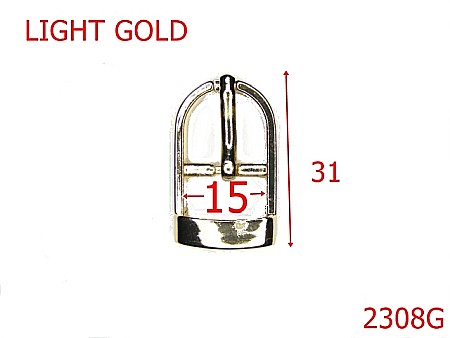 Catarame - 2308G/CATARAMA  CU PUNTE 1.5 CM ,ZAMAC/ GOLD LIGHT-15-mm---gold light--7K4---