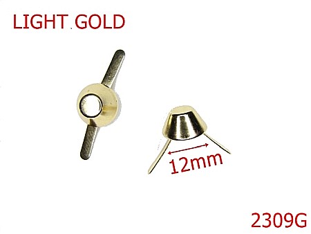 Picioruse fund - 2309G/PICIORUSE TRONCONICE 12 MM/OTEL/GOLD LIGHT-12-mm---gold light---4G6--