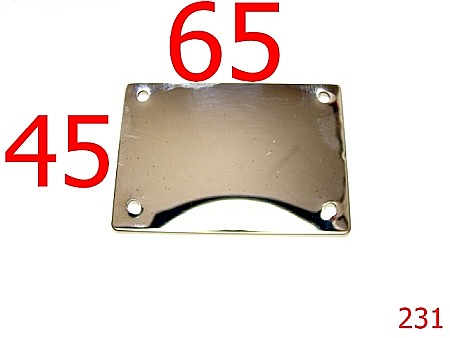 Placute ornamentale - 231/PLACUTA 65X46-65X45-mm---nichel-----