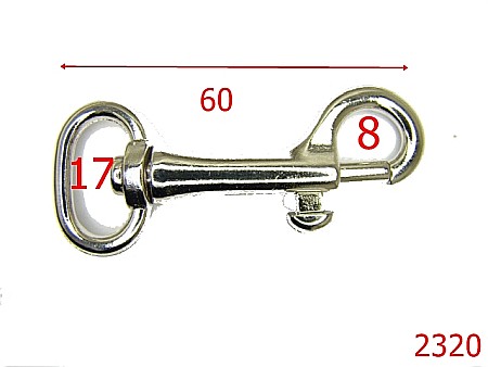 Carabine poseta - 2320/CARABINA 17 MM ZAMAC/ NICHEL-17-mm---nichel--5F1-5E8-5D2--