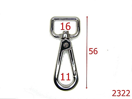Carabine poseta - 2322/CARABINA 16 MM ZAMAC/NICHEL-16-mm---nichel---5C5--